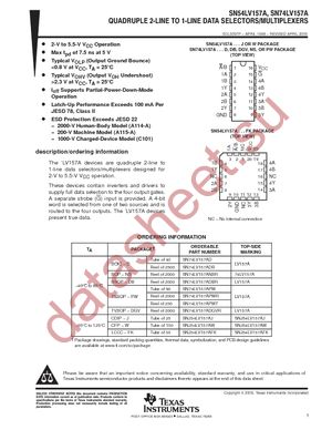 SN74LV157ANSRE4 datasheet  